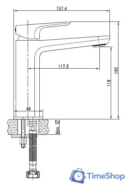 Смеситель Cersanit Nature 63063 - Изображение №2 — Интернет-магазин Time-Shop