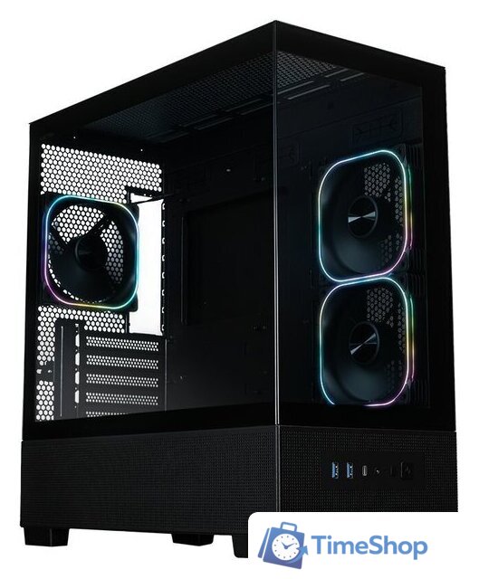 Корпус XASTRA Q500M 3ARGB-FG-C10-UC (черный) - Изображение №5 — Интернет-магазин Time-Shop