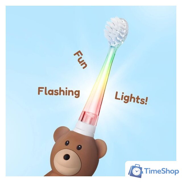 Электрическая зубная щетка Brush-Baby WildOnes Bear - Изображение №7 — Интернет-магазин Time-Shop