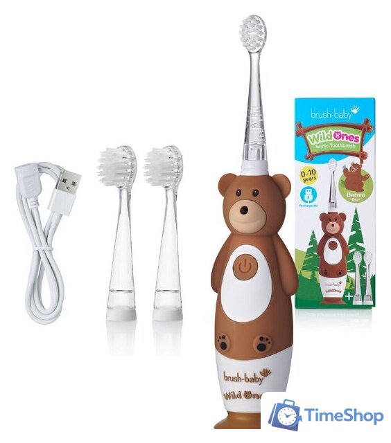 Электрическая зубная щетка Brush-Baby WildOnes Bear - Изображение №1 — Интернет-магазин Time-Shop