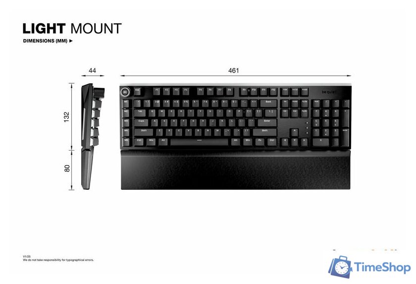 Клавиатура be quiet! Light Mount Silent Linear BT003US - Изображение №9 — Интернет-магазин Time-Shop