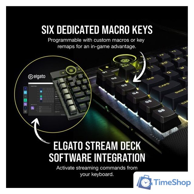 Клавиатура Corsair K100 RGB Optical (нет кириллицы) - Изображение №32 — Интернет-магазин Time-Shop