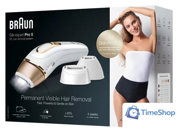 Фотоэпилятор Braun Silk-expert Pro 5 PL5243 - Изображение №5 — Интернет-магазин Time-Shop
