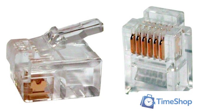 Коннектор Ningbo TL-RJ-11 (100 шт.) - Изображение №1 — Интернет-магазин Time-Shop