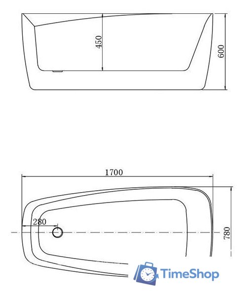 Ванна Aquanet Family Trend 170x78 00260052 - Изображение №4 — Интернет-магазин Time-Shop