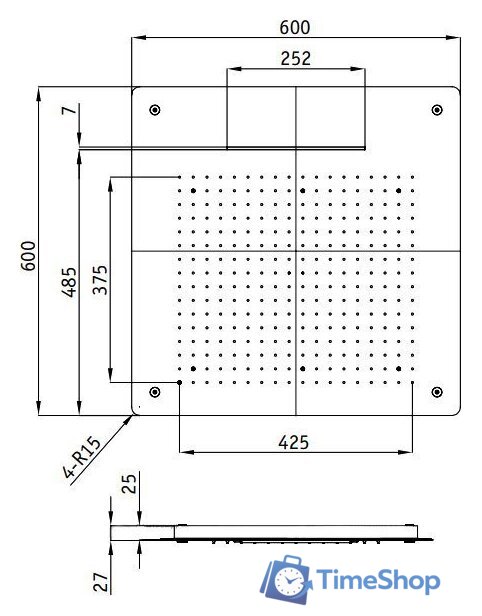 Верхний душ RGW SP-74 - Изображение №2 — Интернет-магазин Time-Shop