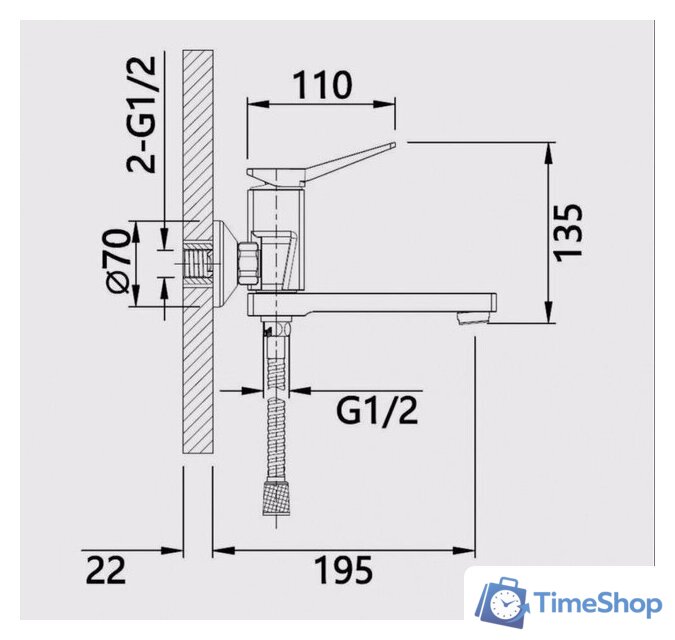 Смеситель Vieir V423531-F - Изображение №2 — Интернет-магазин Time-Shop
