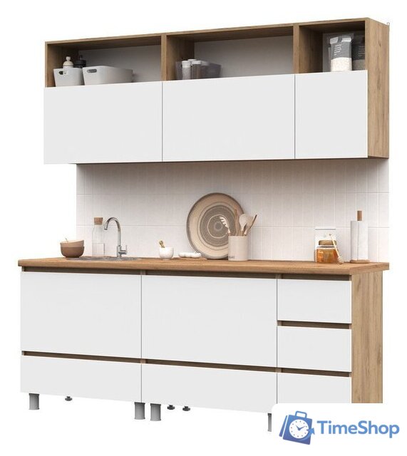 Готовая кухня Стендмебель Хелен 2.0 (белый/дуб крафт золотой) - Изображение №1 — Интернет-магазин Time-Shop