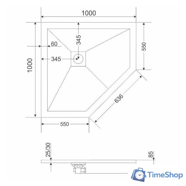 Душевой поддон Grossman Strong GR-S1100100D - Изображение №8 — Интернет-магазин Time-Shop