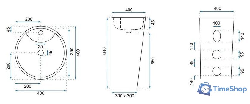 Умывальник Rea Blanka (натуральный камень) - Изображение №5 — Интернет-магазин Time-Shop