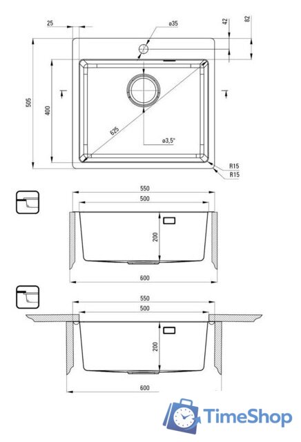 Кухонная мойка Deante ZPO 010B - Изображение №9 — Интернет-магазин Time-Shop