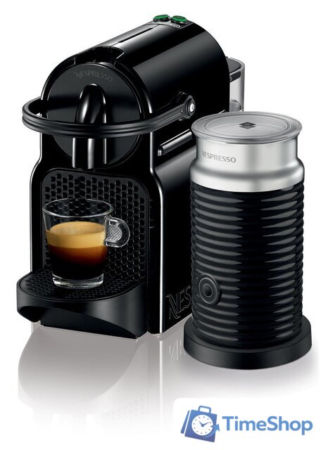 Капсульная кофеварка DeLonghi Inissia Black (Aeroccino) [EN 80.BAE] - Изображение №2 — Интернет-магазин Time-Shop