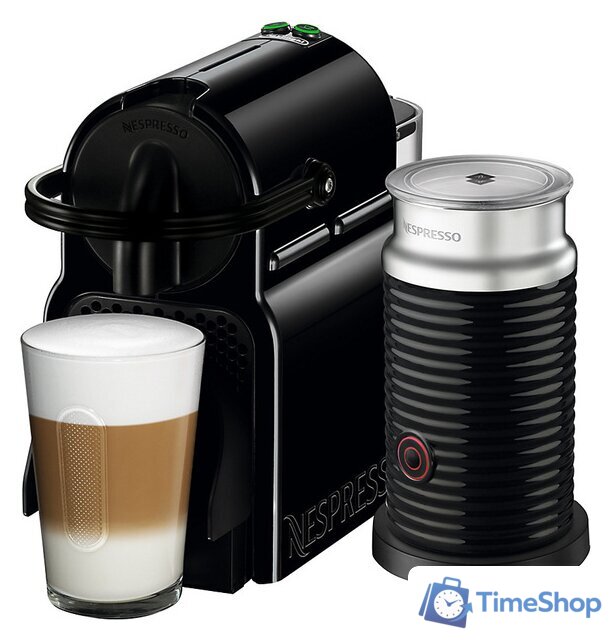 Капсульная кофеварка DeLonghi Inissia Black (Aeroccino) [EN 80.BAE] - Изображение №1 — Интернет-магазин Time-Shop