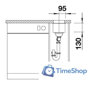 Кухонная мойка Blanco Subline 160-U (серый беж) - Изображение №4 — Интернет-магазин Time-Shop