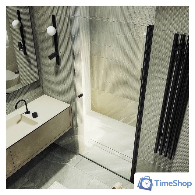 Душевая дверь MaybahGlass 198x60 MGD-797-6 (прозрачное стекло/черный) - Изображение №6 — Интернет-магазин Time-Shop