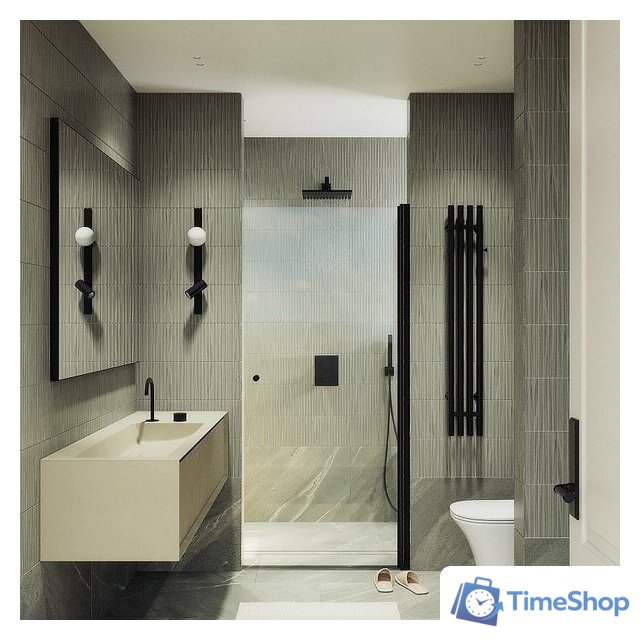 Душевая дверь MaybahGlass 198x60 MGD-797-6 (прозрачное стекло/черный) - Изображение №5 — Интернет-магазин Time-Shop