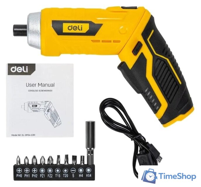 Электроотвертка Deli DL-DP04-E2B1 102990 - Изображение №1 — Интернет-магазин Time-Shop
