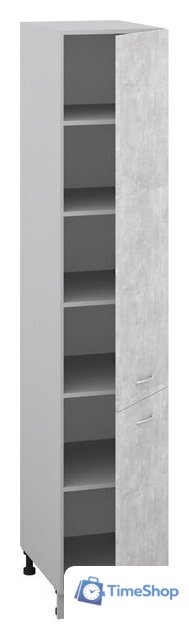 Шкаф напольный Кортекс-мебель Корнелия Лира НШП40 (ателье светлый) - Изображение №2 — Интернет-магазин Time-Shop