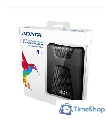 Внешний накопитель ADATA DashDrive Durable HD650 1TB (AHD650-1TU3-CBK) - Изображение №4 — Интернет-магазин Time-Shop
