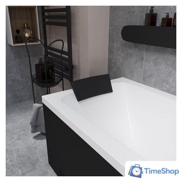 Ванна Lauter Bianca 140 21207140 (с ножками, черным подголов.,черным лиц. и торц.экраном) - Изображение №17 — Интернет-магазин Time-Shop