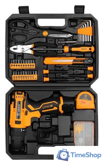 Дрель-шуруповерт Deko Banger SET 93 063-4168 (с 2-мя АКБ, кейс, набор оснастки) - Изображение №2 — Интернет-магазин Time-Shop
