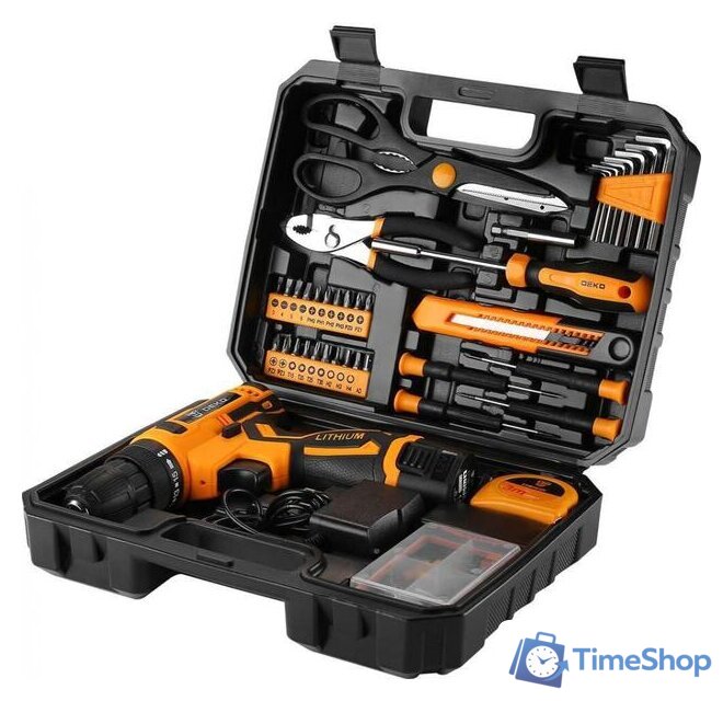 Дрель-шуруповерт Deko Banger SET 93 063-4168 (с 2-мя АКБ, кейс, набор оснастки) - Изображение №3 — Интернет-магазин Time-Shop