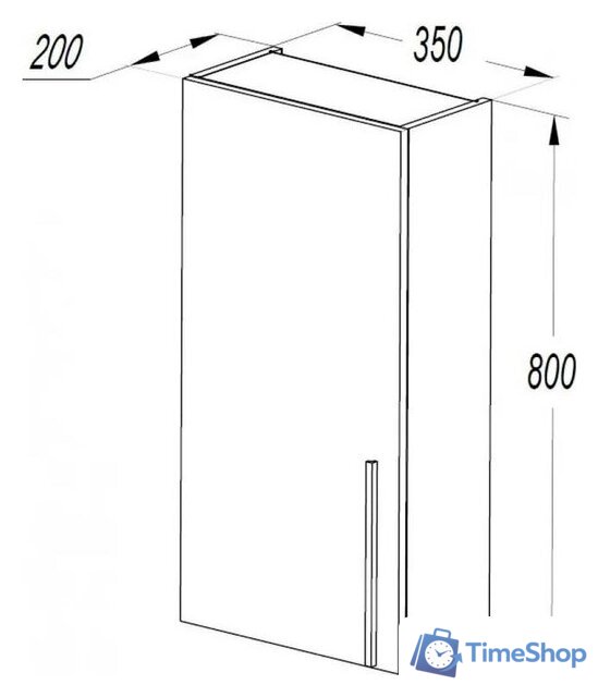  Акватон Шкаф-полупенал для ванной Амели 1A268403AEFI0 - Изображение №3 — Интернет-магазин Time-Shop