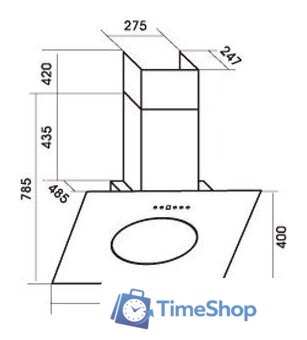 Кухонная вытяжка MBS Meryta 160 Glass - Изображение №2 — Интернет-магазин Time-Shop