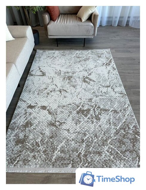 Ковер для жилой комнаты Radjab Carpet Бутик BT 328 Прямоугольник 11549RK (2x2.9, Cream/Brown) - Изображение №6 — Интернет-магазин Time-Shop