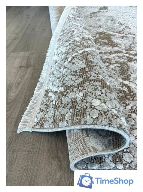 Ковер для жилой комнаты Radjab Carpet Бутик BT 328 Прямоугольник 11549RK (2x2.9, Cream/Brown) - Изображение №4 — Интернет-магазин Time-Shop