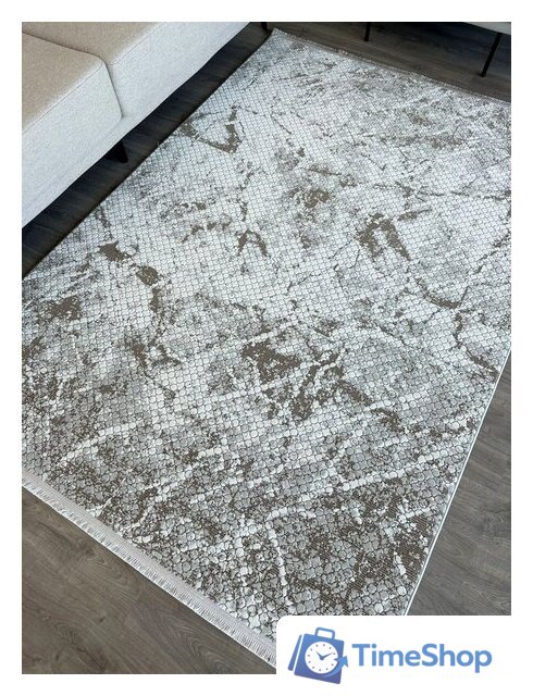 Ковер для жилой комнаты Radjab Carpet Бутик BT 328 Прямоугольник 11549RK (2x2.9, Cream/Brown) - Изображение №5 — Интернет-магазин Time-Shop