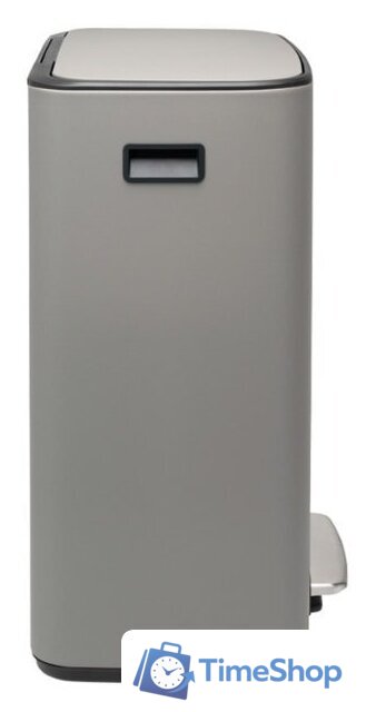Система сортировки мусора Brabantia Bo Pedal Bin 2 x 30 л (минерально-серый) - Изображение №2 — Интернет-магазин Time-Shop