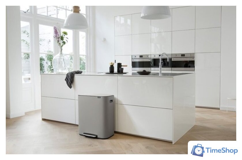 Система сортировки мусора Brabantia Bo Pedal Bin 2 x 30 л (минерально-серый) - Изображение №13 — Интернет-магазин Time-Shop