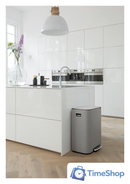 Система сортировки мусора Brabantia Bo Pedal Bin 2 x 30 л (минерально-серый) - Изображение №14 — Интернет-магазин Time-Shop
