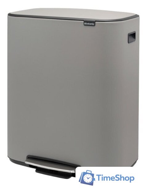 Система сортировки мусора Brabantia Bo Pedal Bin 2 x 30 л (минерально-серый) - Изображение №5 — Интернет-магазин Time-Shop