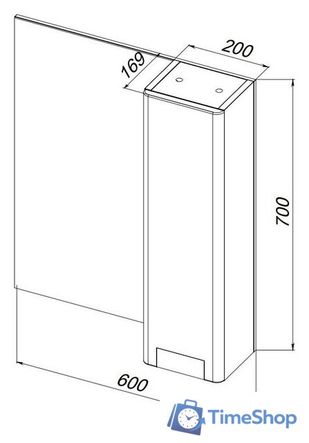  АВН Шкаф с зеркалом Сорренто 60 115.09 - Изображение №6 — Интернет-магазин Time-Shop
