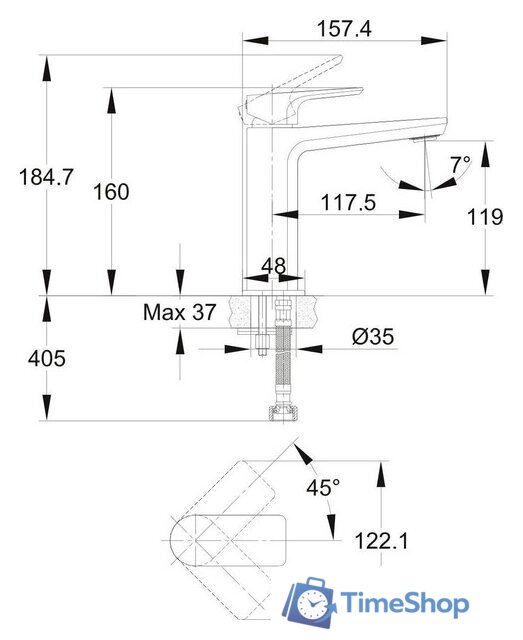 Смеситель Cersanit Nature 64514 - Изображение №17 — Интернет-магазин Time-Shop