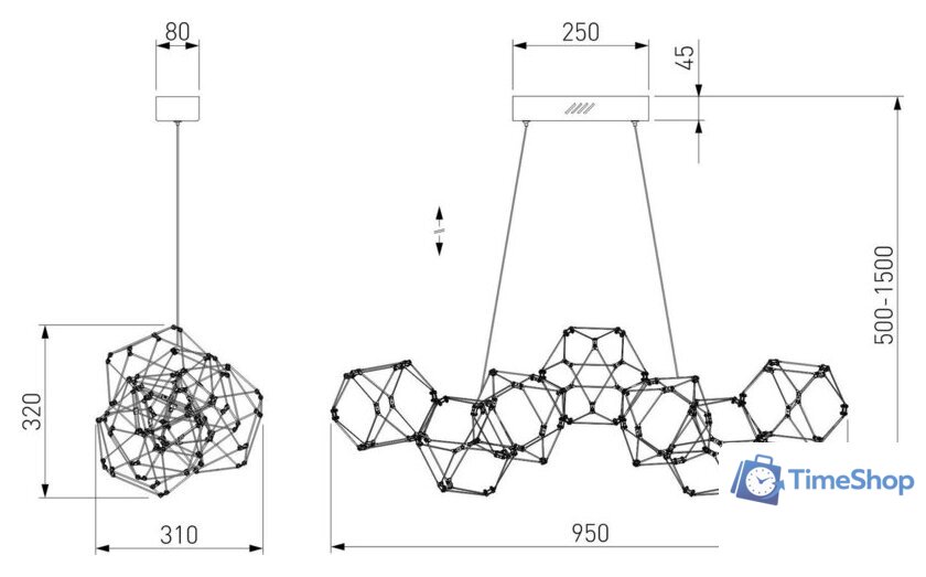 Подвесная люстра Евросвет 90368/7 медь - Изображение №5 — Интернет-магазин Time-Shop