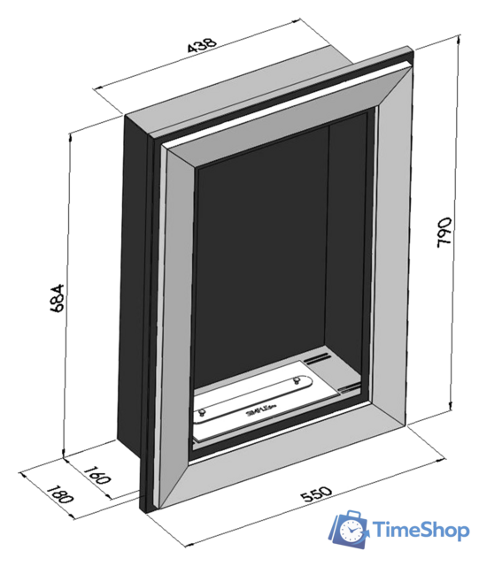 Биокамин SimpleFire Frame 550 (черный) - Изображение №6 — Интернет-магазин Time-Shop
