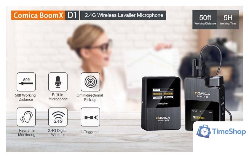 Радиосистема Comica BoomX-D D1 (черный) - Изображение №4 — Интернет-магазин Time-Shop