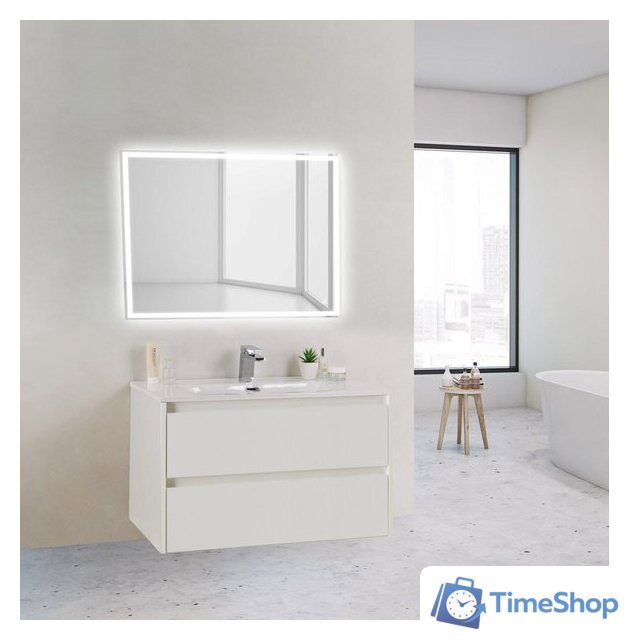  BelBagno Тумба под умывальник Kraft 39-800/390-2C-SO-BO (bianco opaco) - Изображение №2 — Интернет-магазин Time-Shop