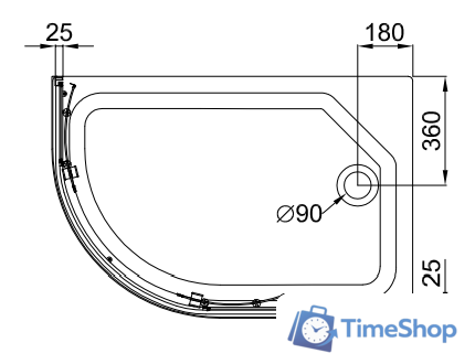 Душевой уголок Triton Коралл А1 120x80 R (мозаика) - Изображение №3 — Интернет-магазин Time-Shop
