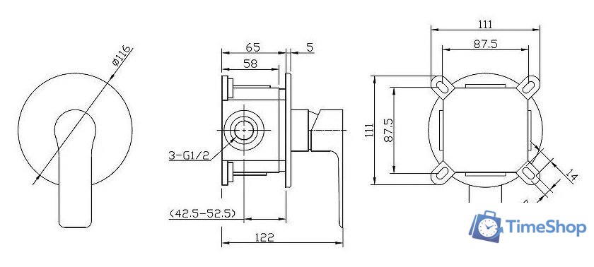 Смеситель Esko Singapore Black SB 83 - Изображение №2 — Интернет-магазин Time-Shop