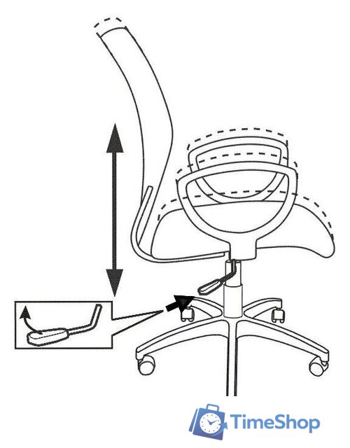 Офисное кресло Бюрократ CH-599AXSL/32G/TW-11 (черный/серый) - Изображение №6 — Интернет-магазин Time-Shop