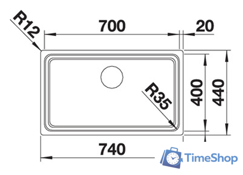 Кухонная мойка Blanco Etagon 700-U (зеркальная полировка) 524270 - Изображение №2 — Интернет-магазин Time-Shop