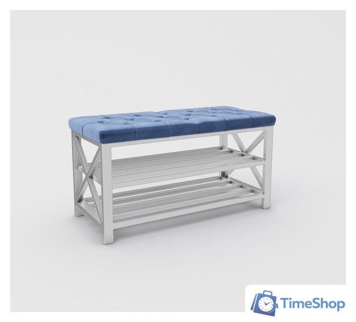 Банкетка Hype Mebel Будс (белый/синий) - Изображение №1 — Интернет-магазин Time-Shop