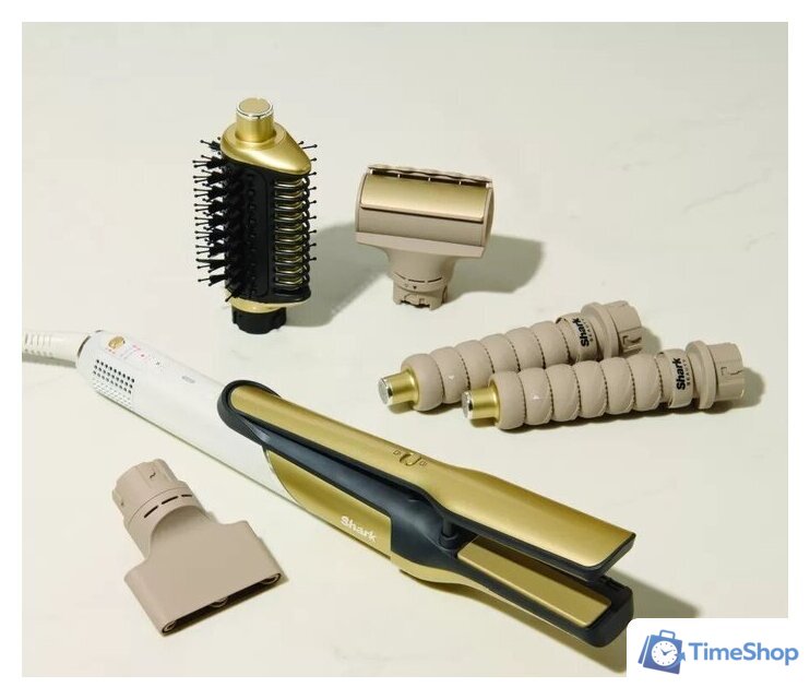 Фен-стайлер Shark Glam Sleek Straight Waves & Curls Multi-styler HD6051SEU - Изображение №5 — Интернет-магазин Time-Shop