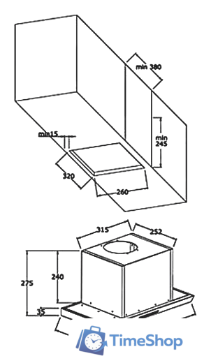 Кухонная вытяжка KUPPERSBERG Inlinea 52 B - Изображение №4 — Интернет-магазин Time-Shop