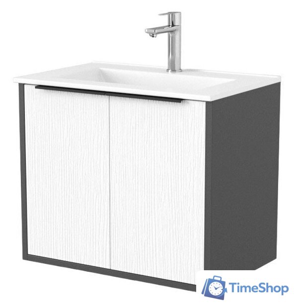  Дабер Тумба под умывальник 018 WeltWasser Deilbach 7517-60 Т18.6W.0.20Ч (белый древесный/серый/ручка черная) - Изображение №1 — Интернет-магазин Time-Shop