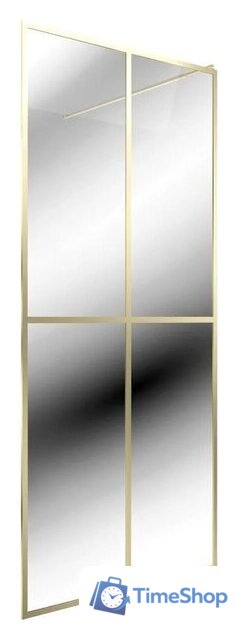 Душевая стенка Teymi Helmi 90x200 T00304 (прозрачное стекло/золото глянцевый) - Изображение №1 — Интернет-магазин Time-Shop